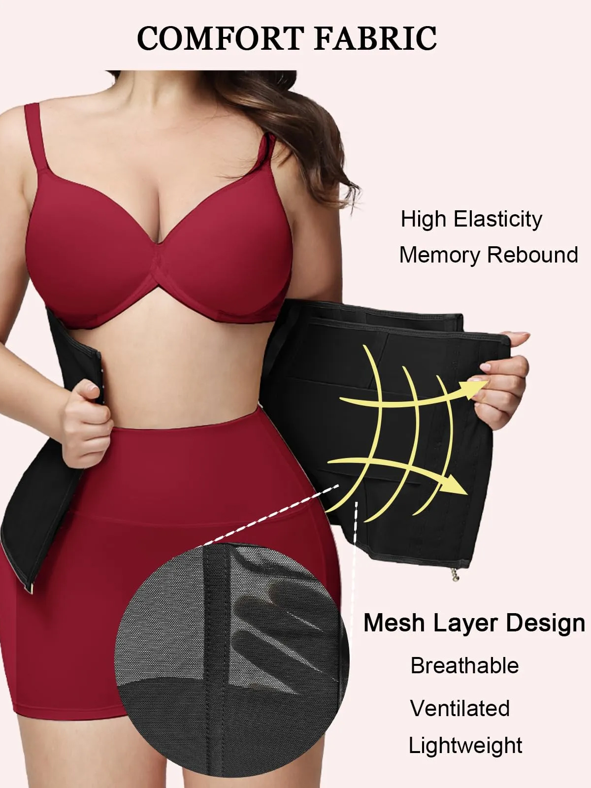 Women Waist Trainer with Zipper & Hooks Ref10060