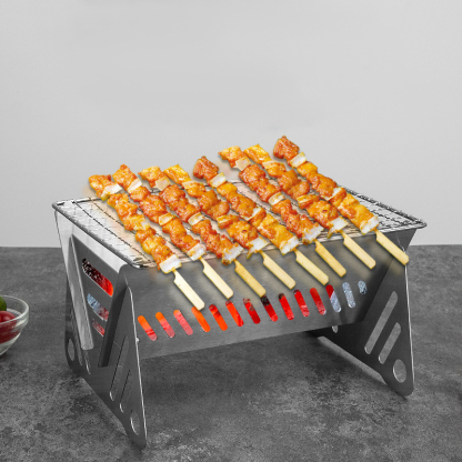 Stainless steel barbecue grill outdoor grill portable detachable small tool household barbecue grill charcoal stove