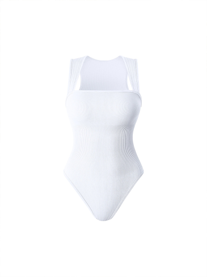 Ribbed Sleeveless Bodysuit