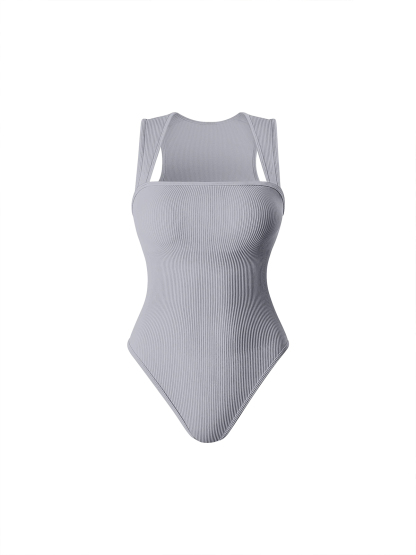 Ribbed Sleeveless Bodysuit