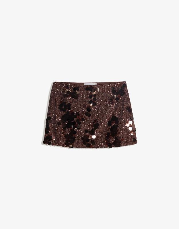 Cocoa Night Sequin Mini Skirt