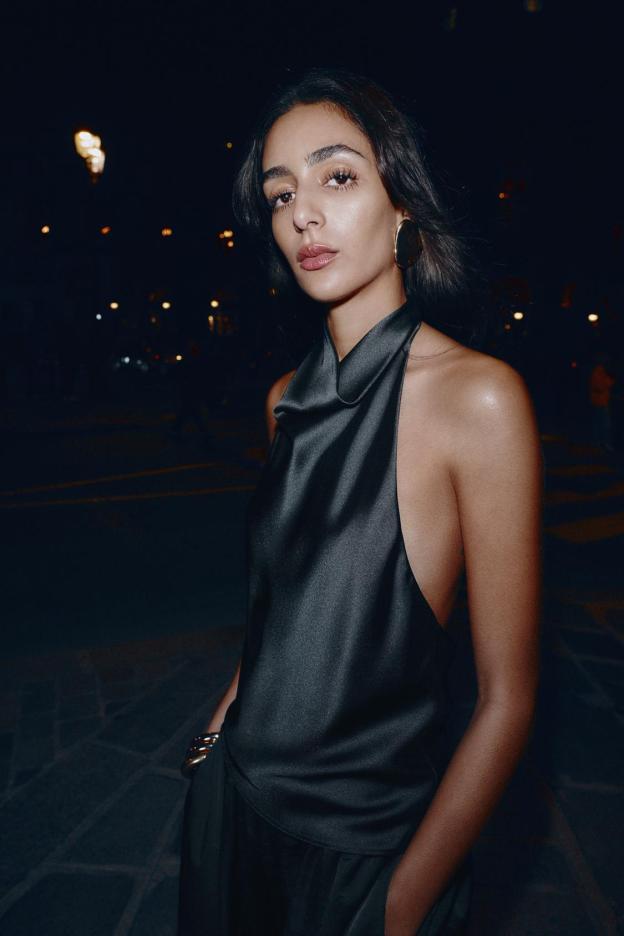 Silk Shadow Halter Crop Top