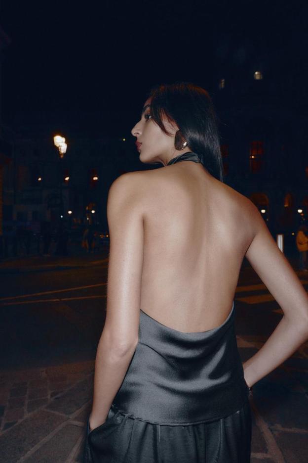 Silk Shadow Halter Crop Top