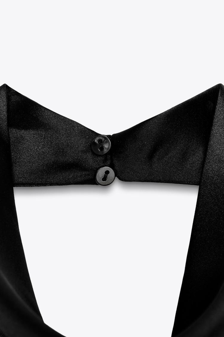 Silk Shadow Halter Crop Top