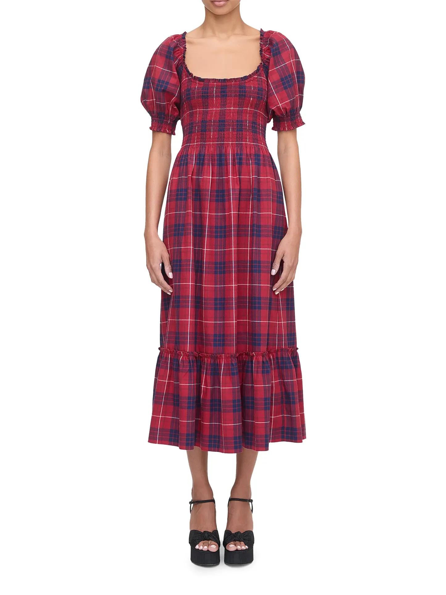 Plaid Maxi Dress – Timeless Holiday Charm