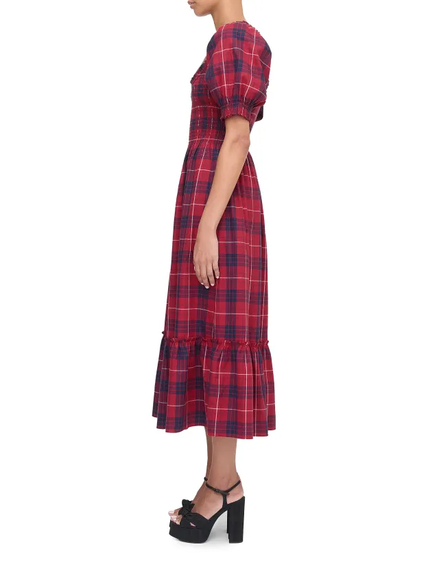 Plaid Maxi Dress – Timeless Holiday Charm
