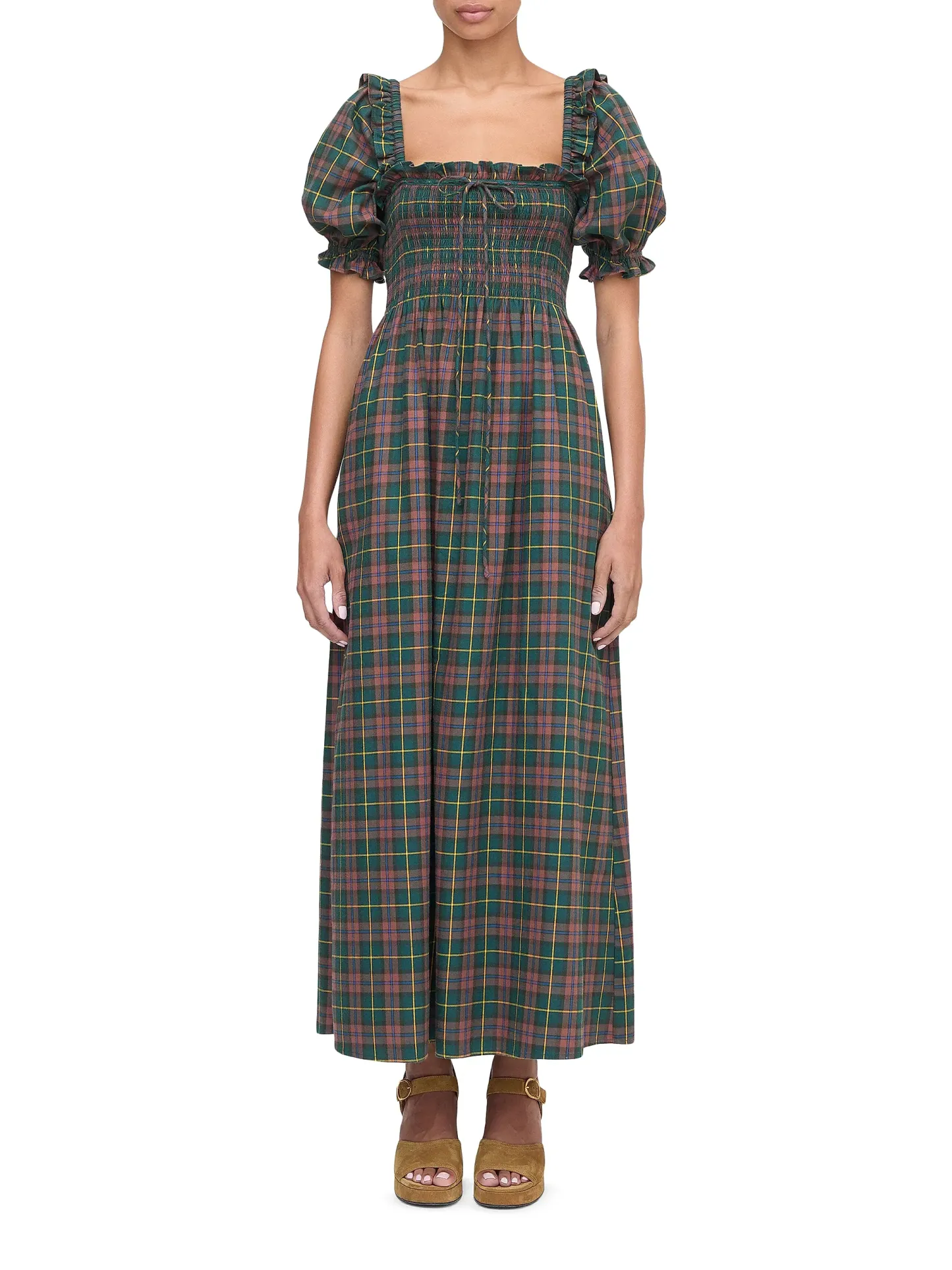 Plaid Maxi Dress – Timeless Holiday Charm