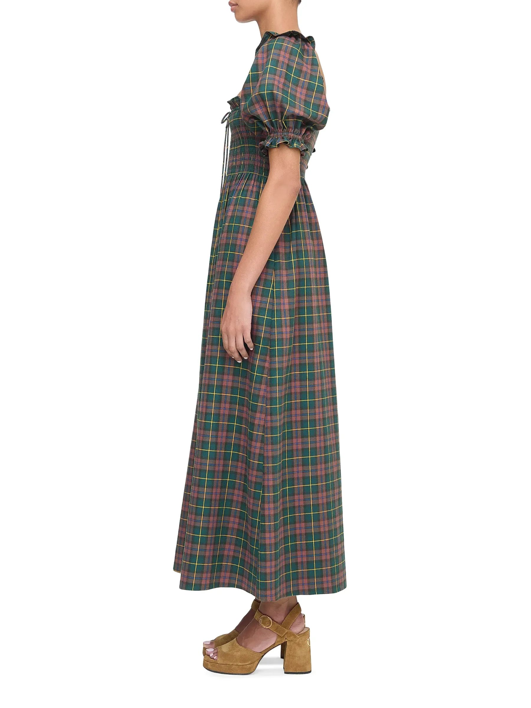Plaid Maxi Dress – Timeless Holiday Charm