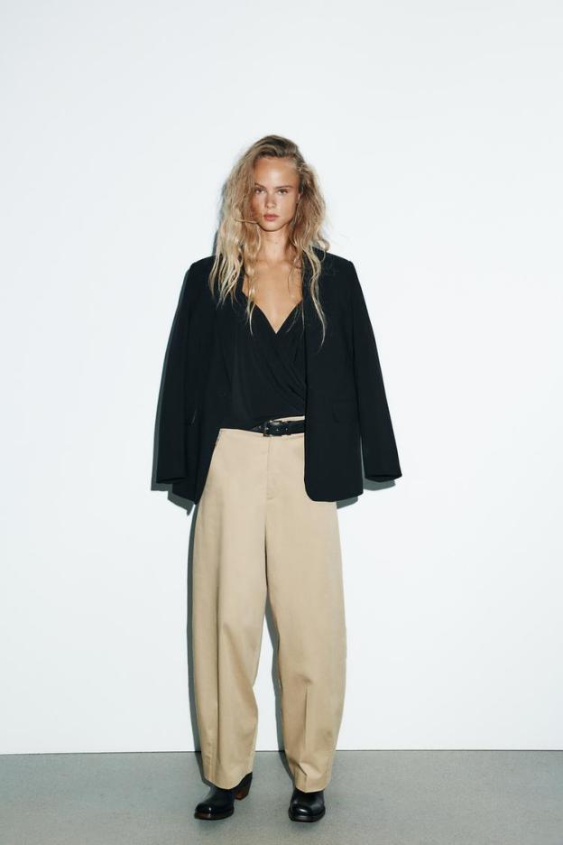 Noir Crossback V-Neck Top