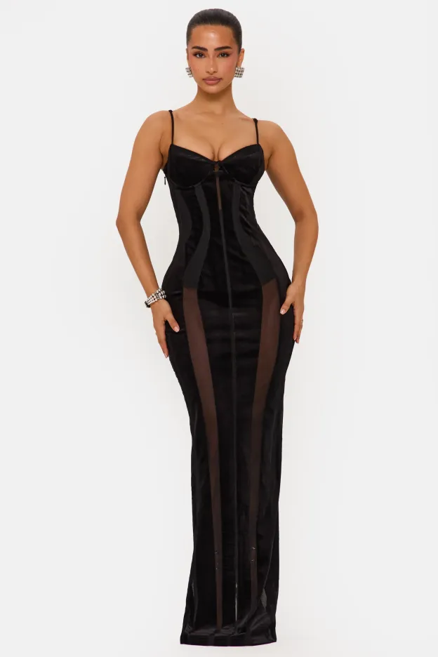 Midnight Velvet Siren Gown