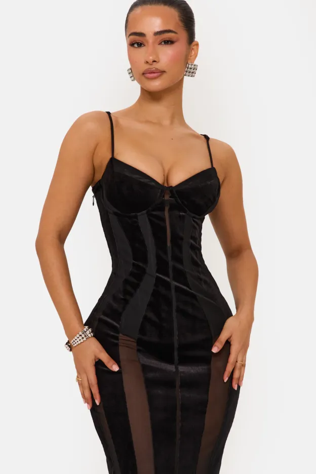 Midnight Velvet Siren Gown