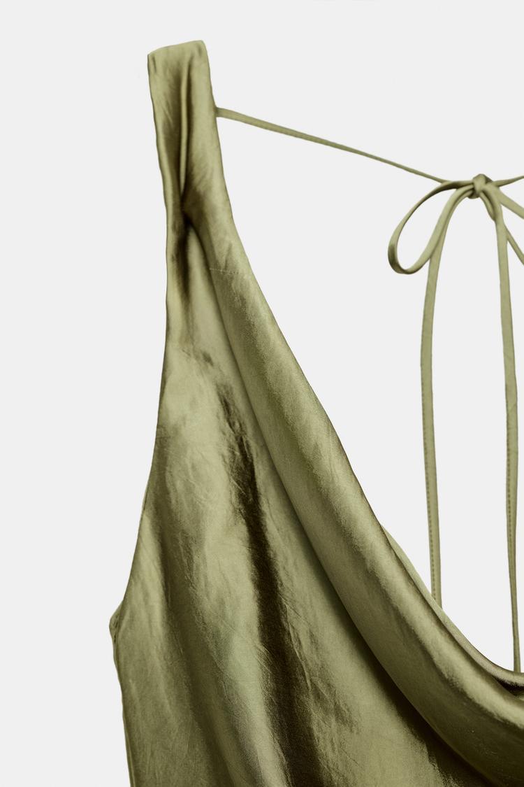 Olive Draped Elegance Top