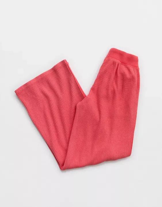 Waffle Bliss Relax Trouser - Red