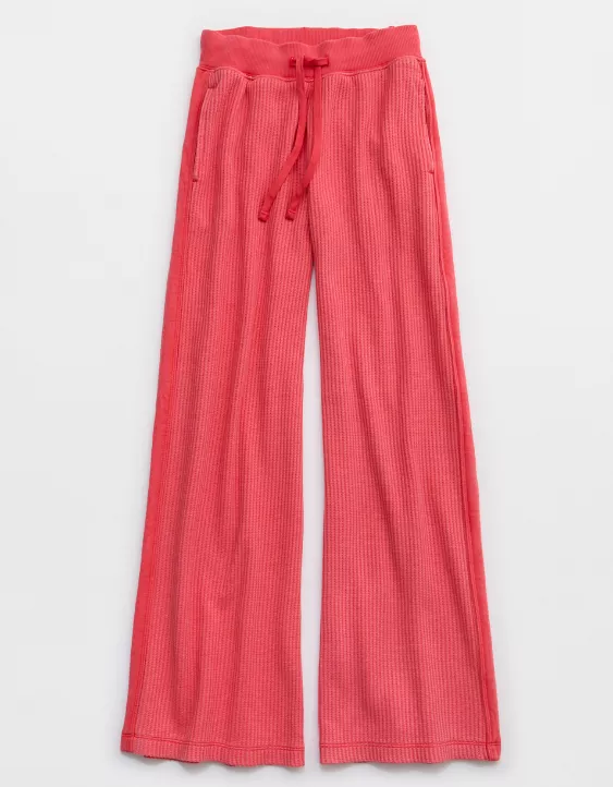 Waffle Bliss Relax Trouser - Red