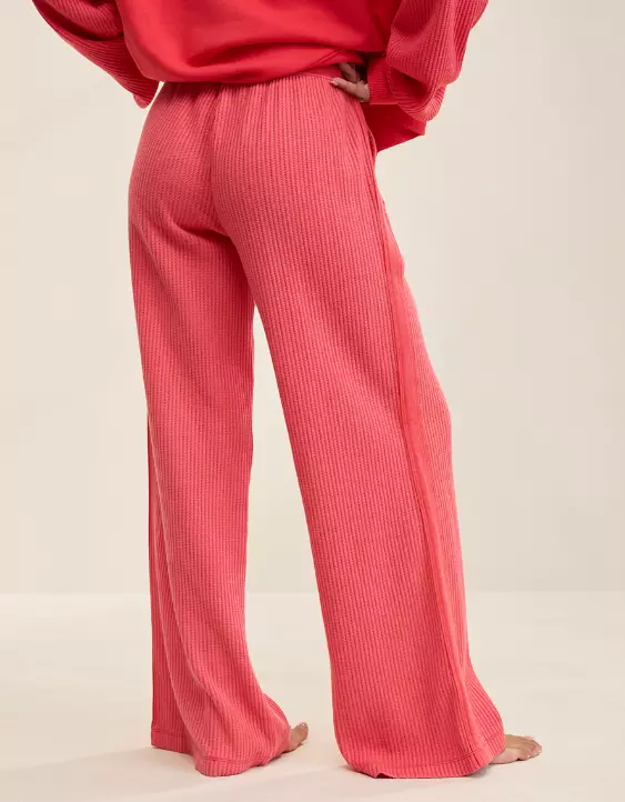 Waffle Bliss Relax Trouser - Red