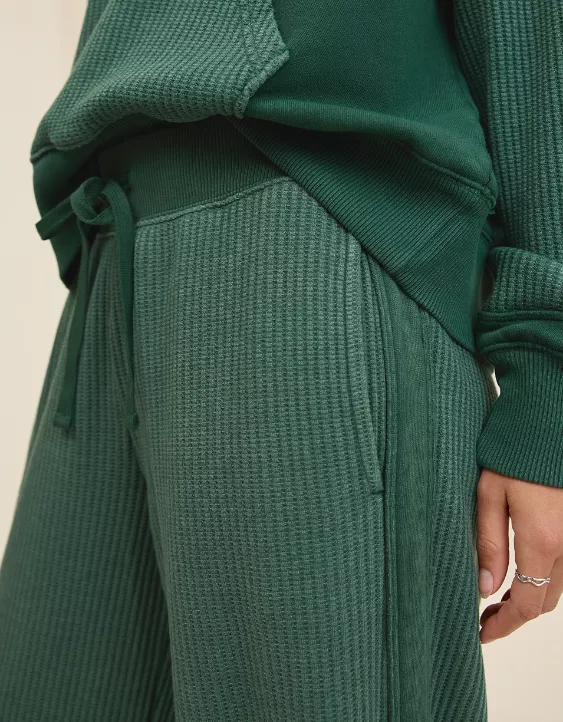 Waffle Bliss Relax Trouser - Green