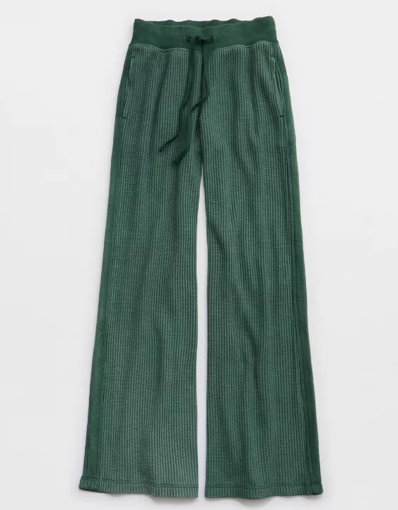 Waffle Bliss Relax Trouser - Green