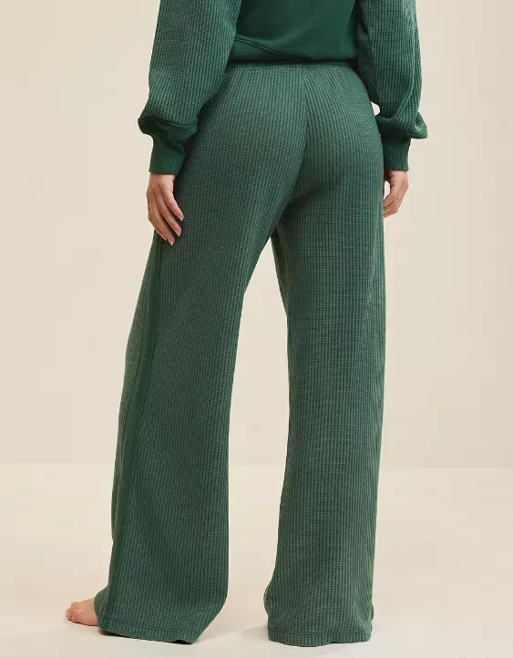 Waffle Bliss Relax Trouser - Green