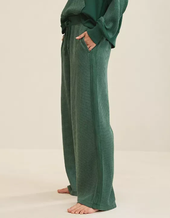 Waffle Bliss Relax Trouser - Green