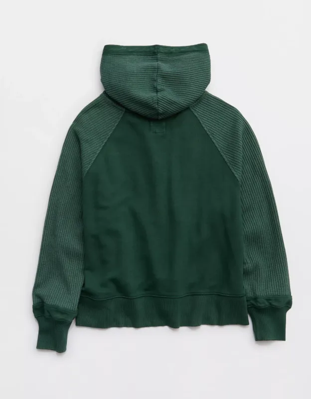 Waffle Bliss Relax Hoodie - Green