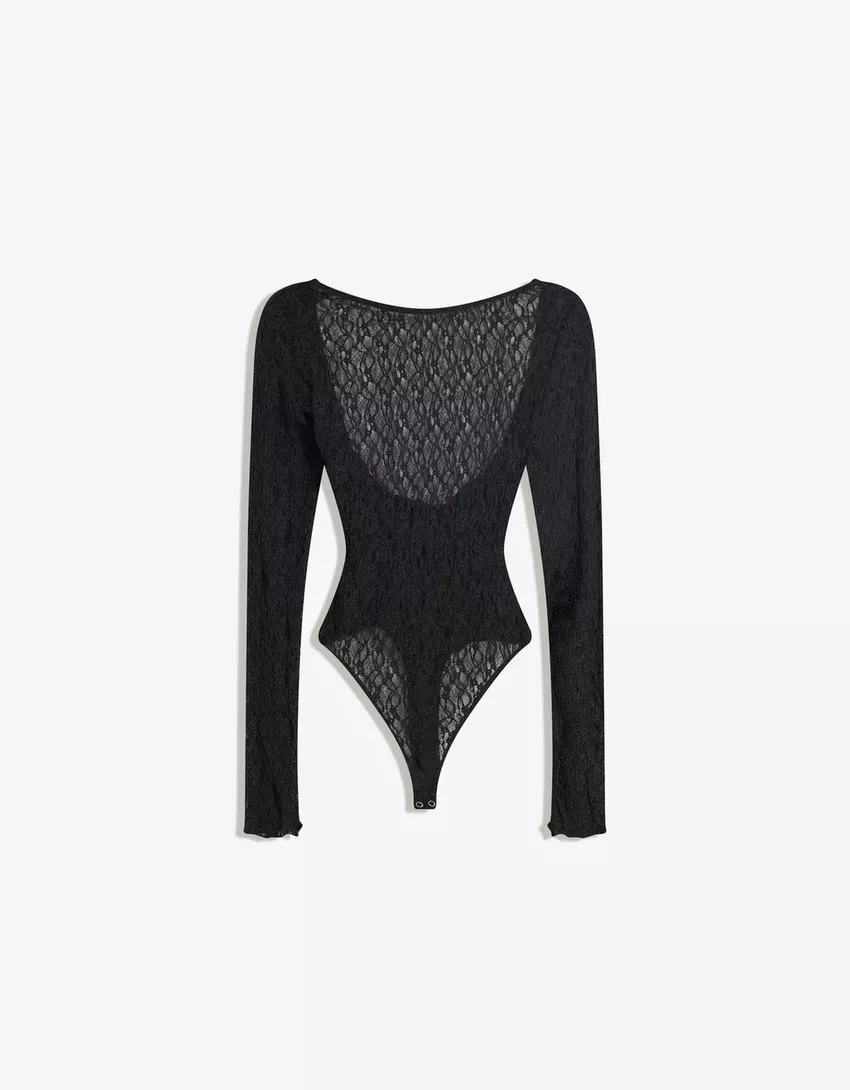 Shadow Mesh Backless Bodysuit