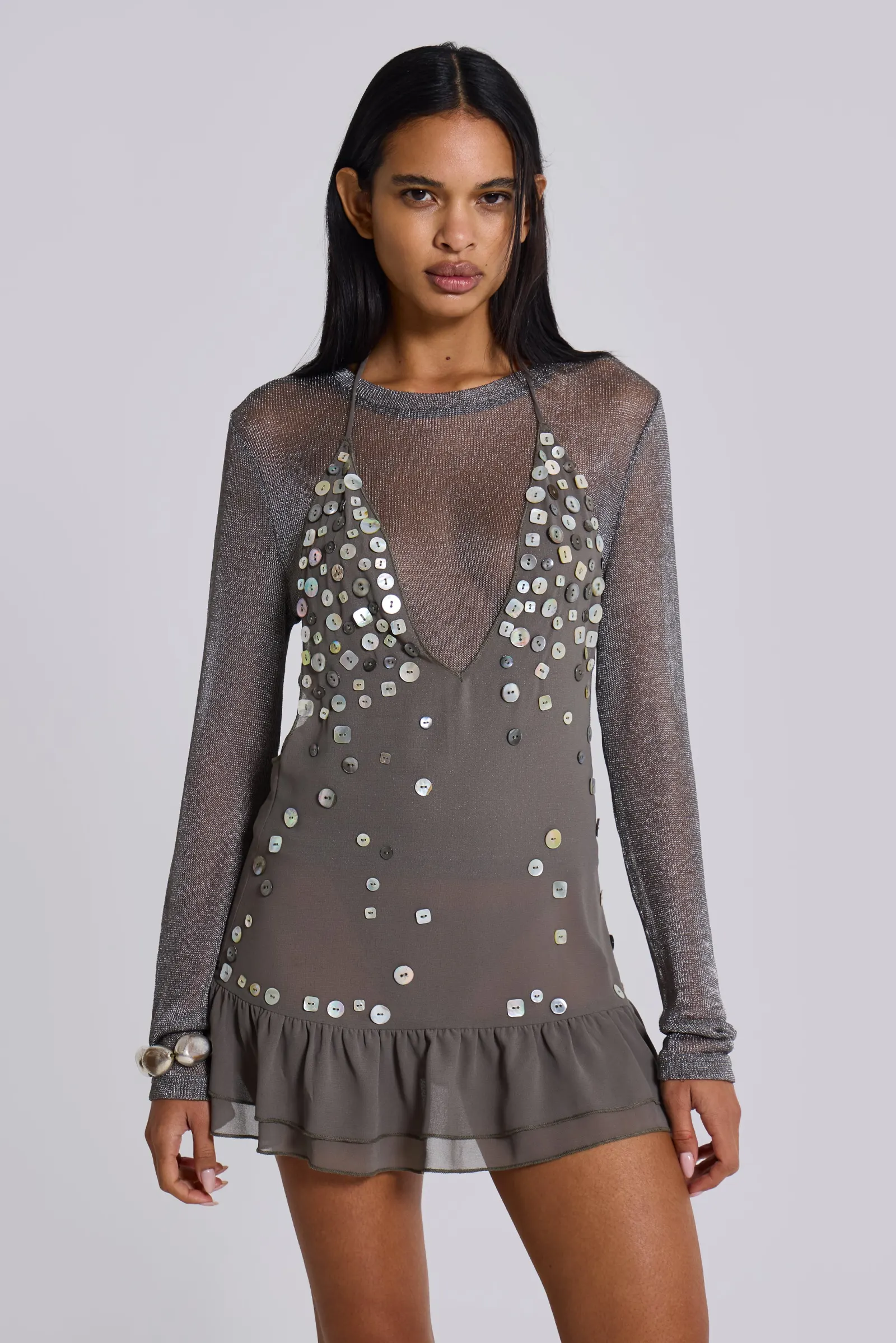 Petal Kiss Halter Mini Dress