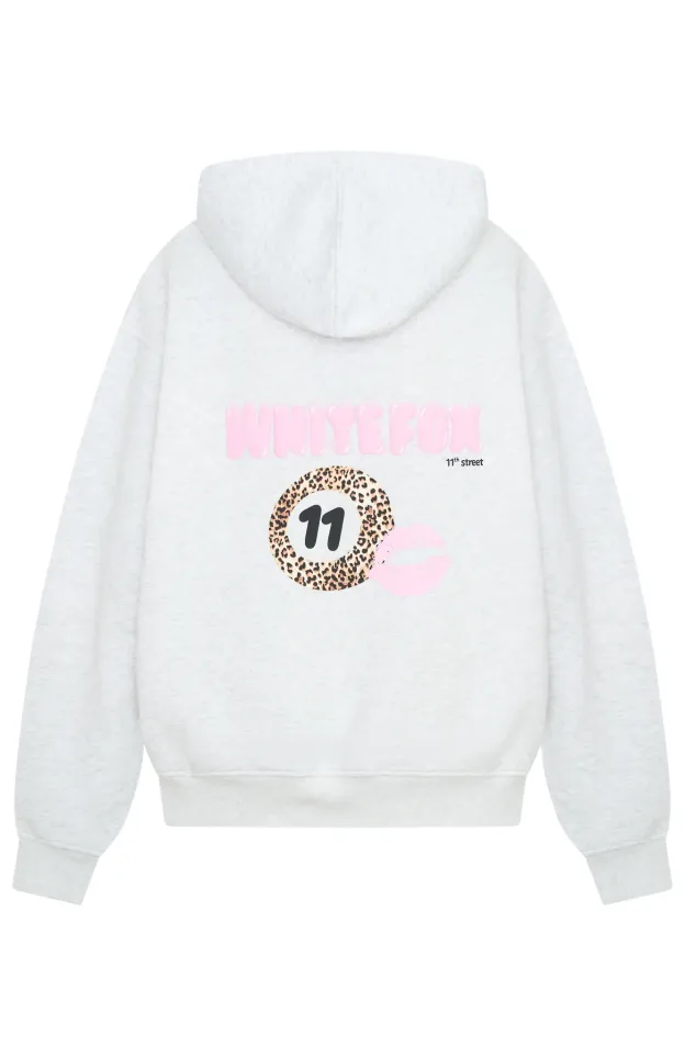 11th Street Print Oversized Hoodie