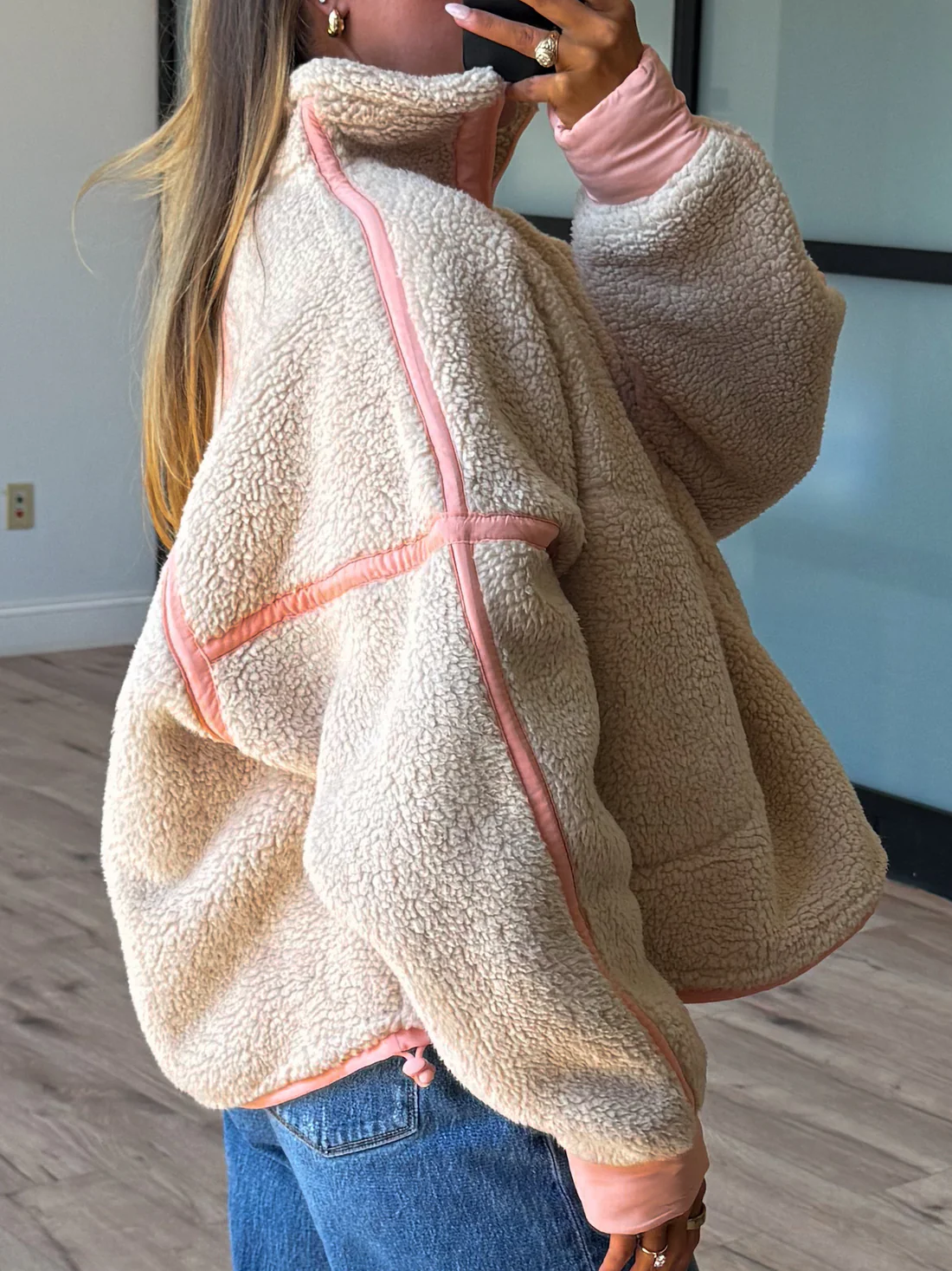 Boho Breeze Sherpa Bomber – Taupe