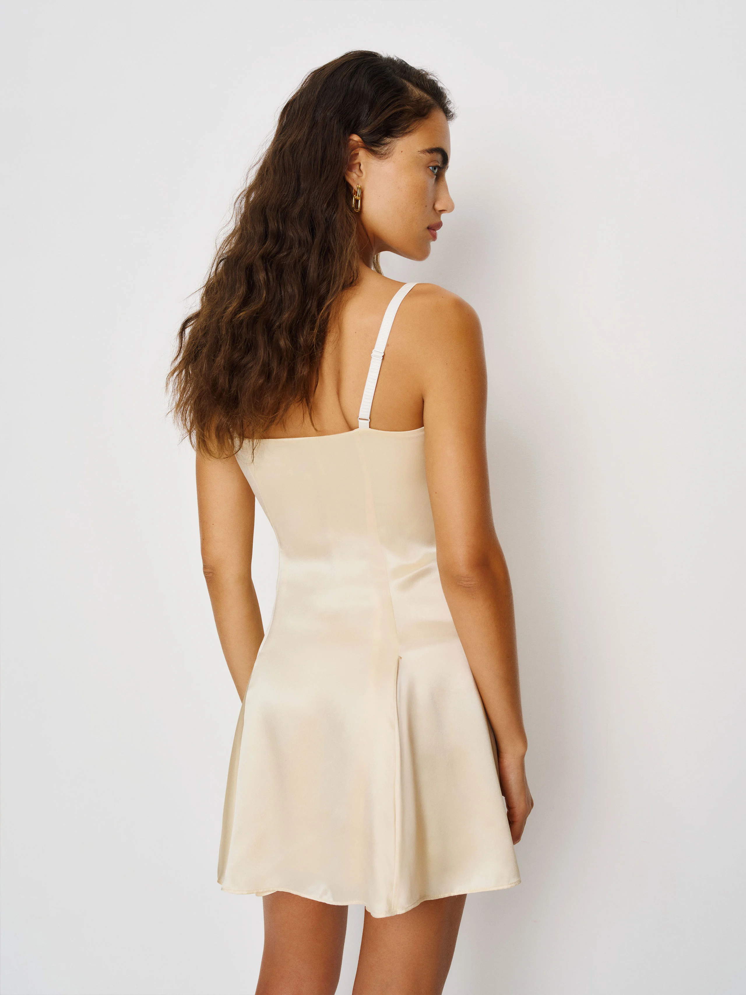 Satin Whisper A-Line Mini Dress