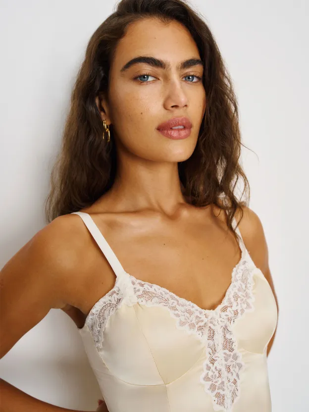 Satin Whisper A-Line Mini Dress