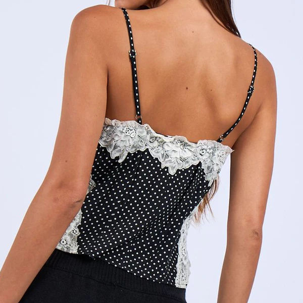 Midnight Dot Lace Cami