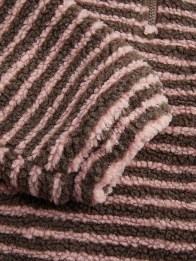Two-Tone Sherpa Fleece Pullover