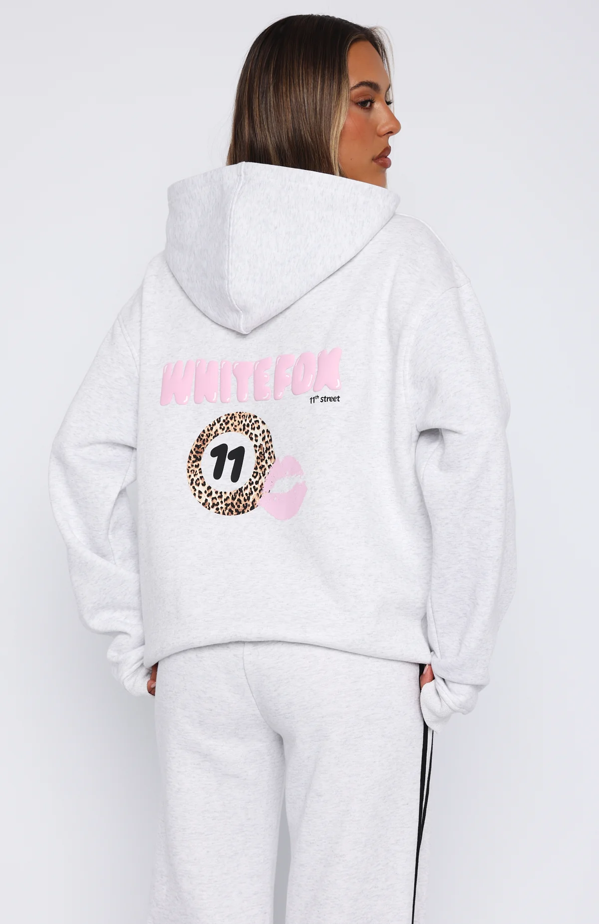 11th Street Print Oversized Hoodie