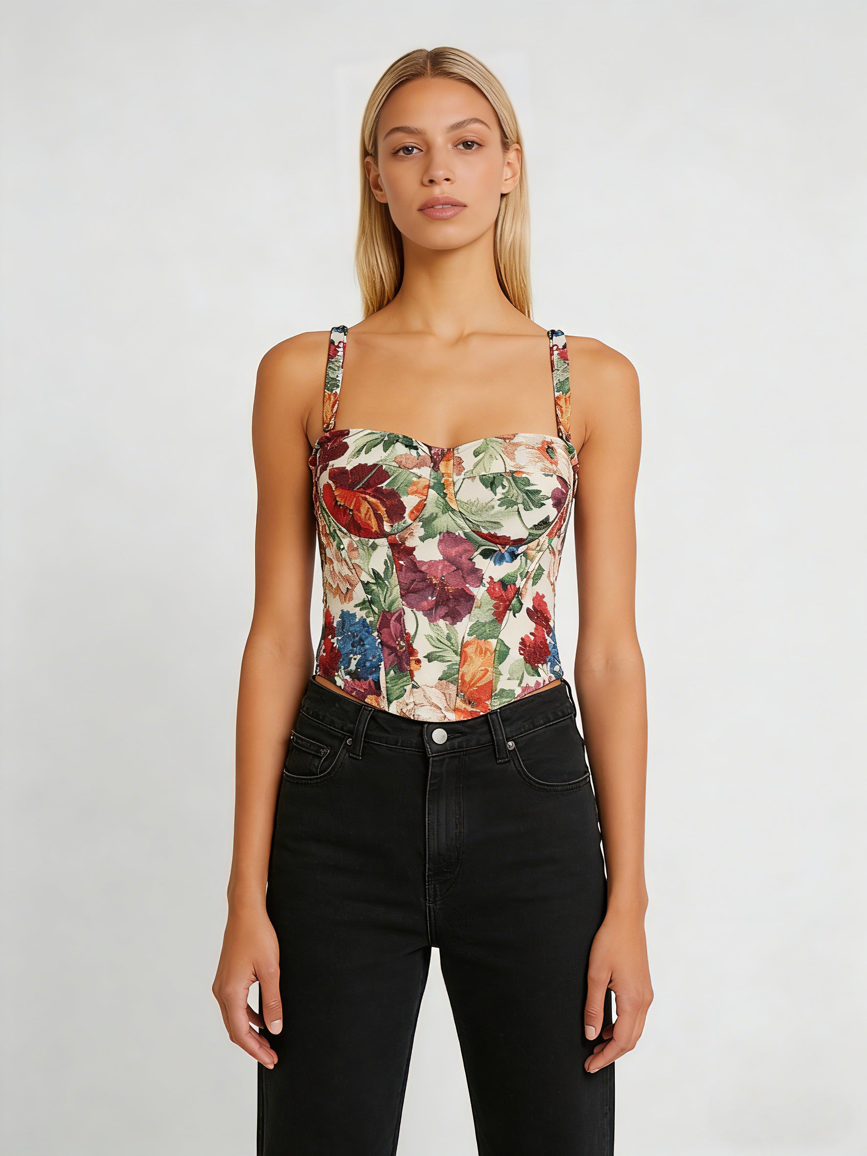 Vintage Muse Floral Corset