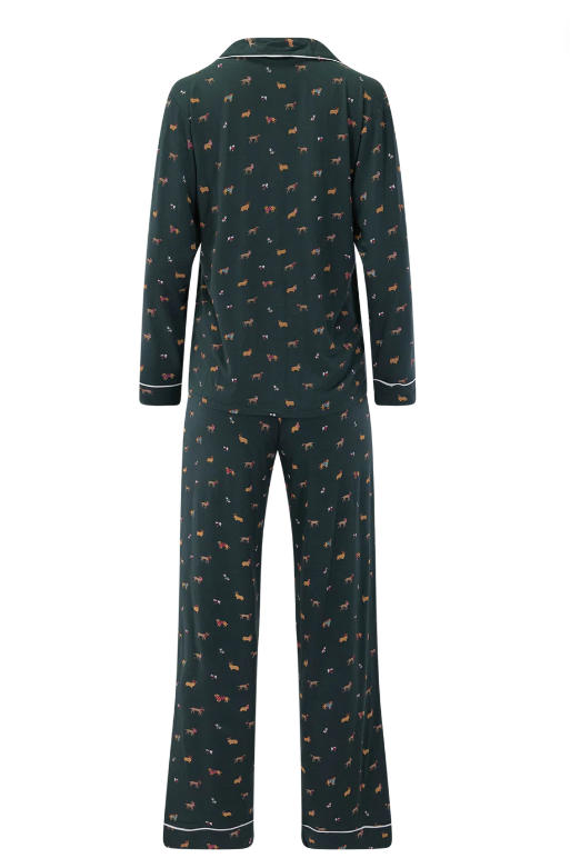 Festive Dog Print Pajama Set – Holiday Cozy Vibes