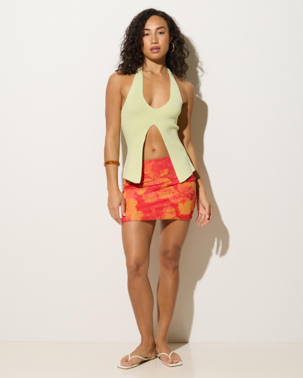 Mint Halo Halter Knit Top