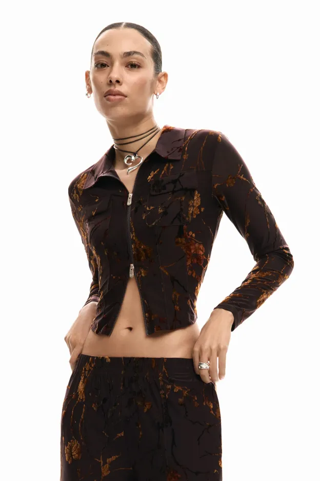 Cocoa Bloom Fitted Top