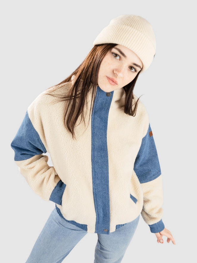 Denim Trim Fleece Jacket