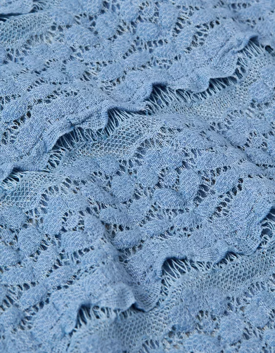 Mock Neck Lace Bodysuit