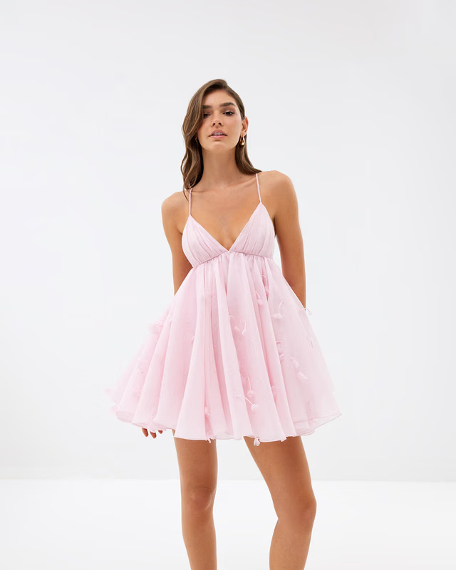 Petal Cloud Pink Mini Dress