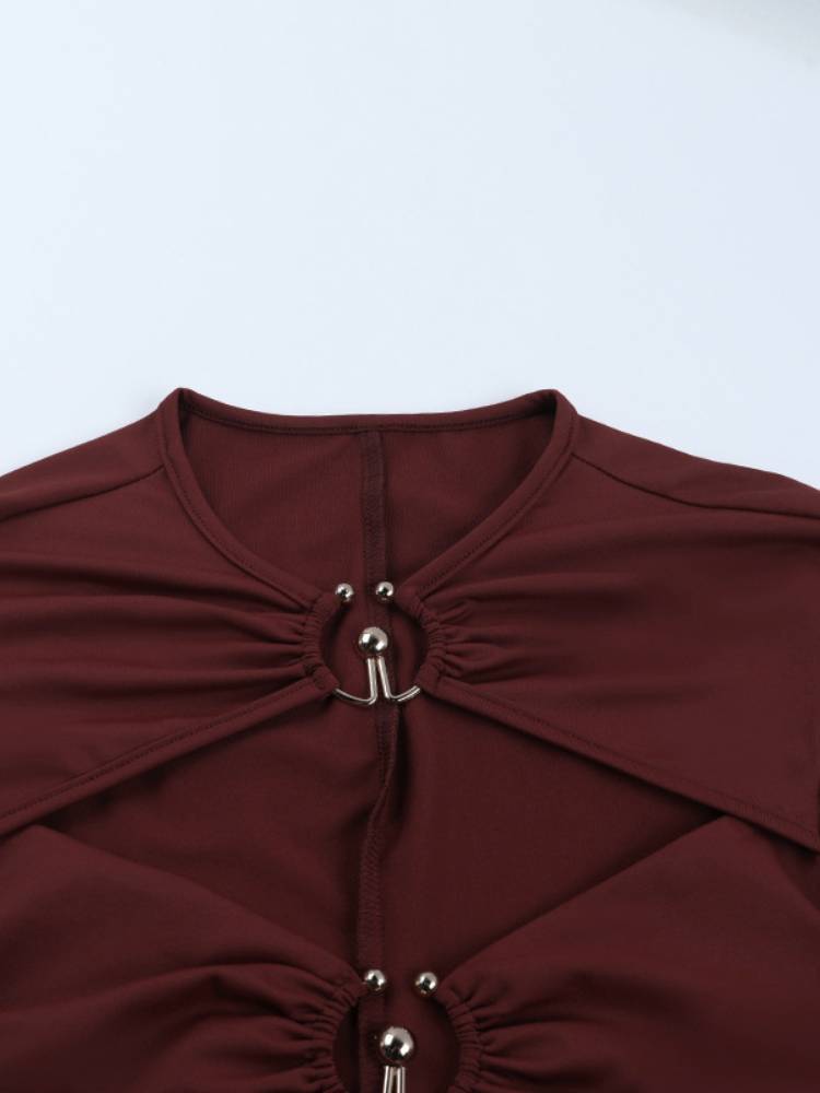 Metal Kiss Cutout Top