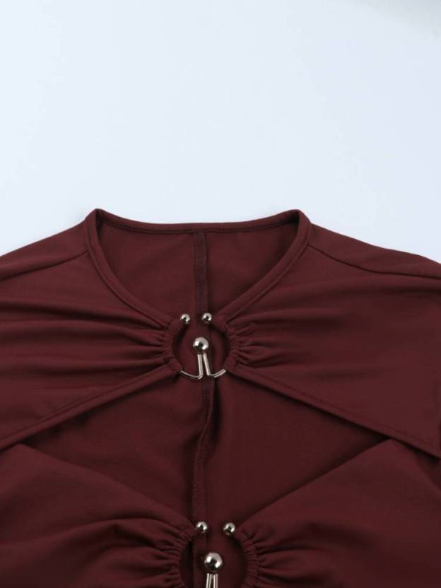 Metal Kiss Cutout Top