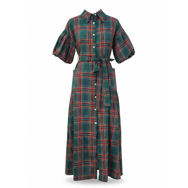 Plaid Flannel Christmas Maxi Dress | Cozy Holiday Outfit