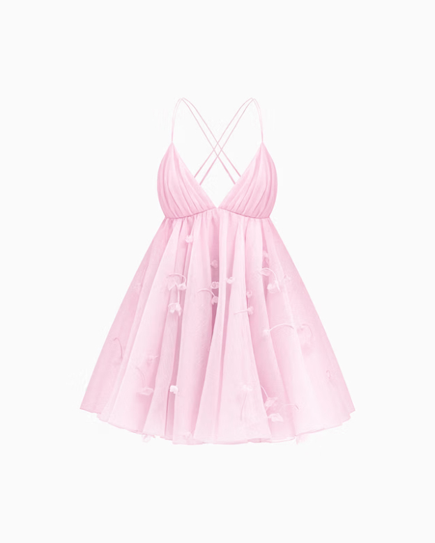 Petal Cloud Pink Mini Dress