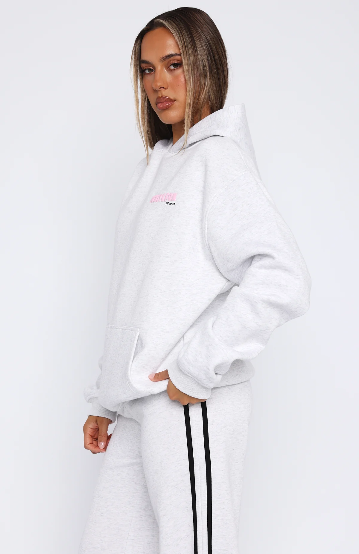 11th Street Print Oversized Hoodie