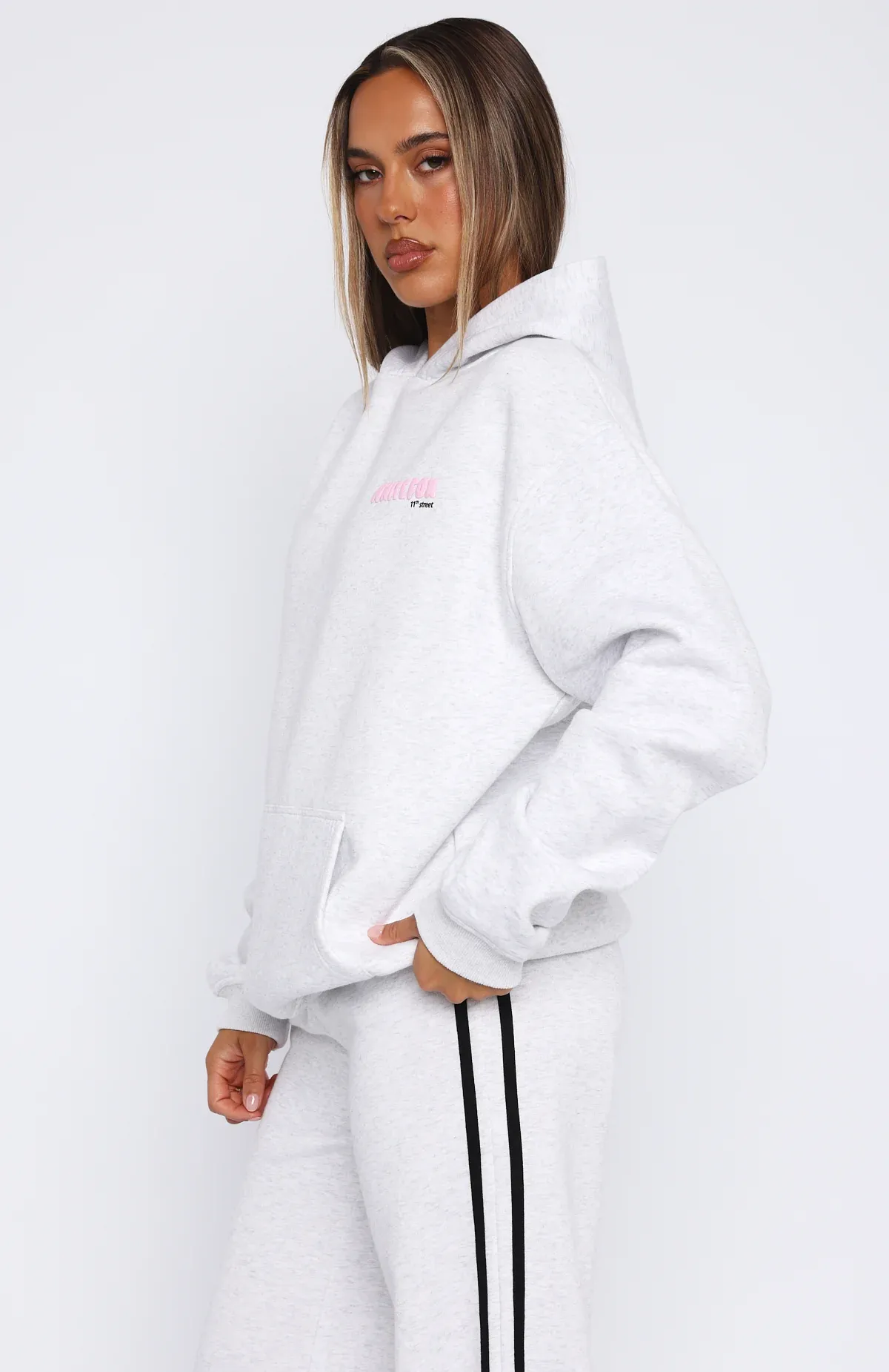 11th Street Print Oversized Hoodie