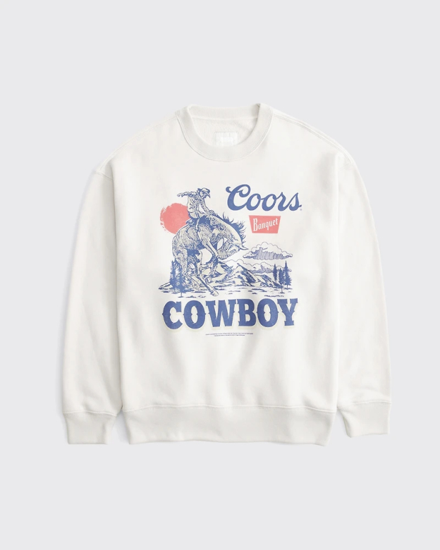 Coors Cowboy Graphic Sweatshirt - Western Vintage