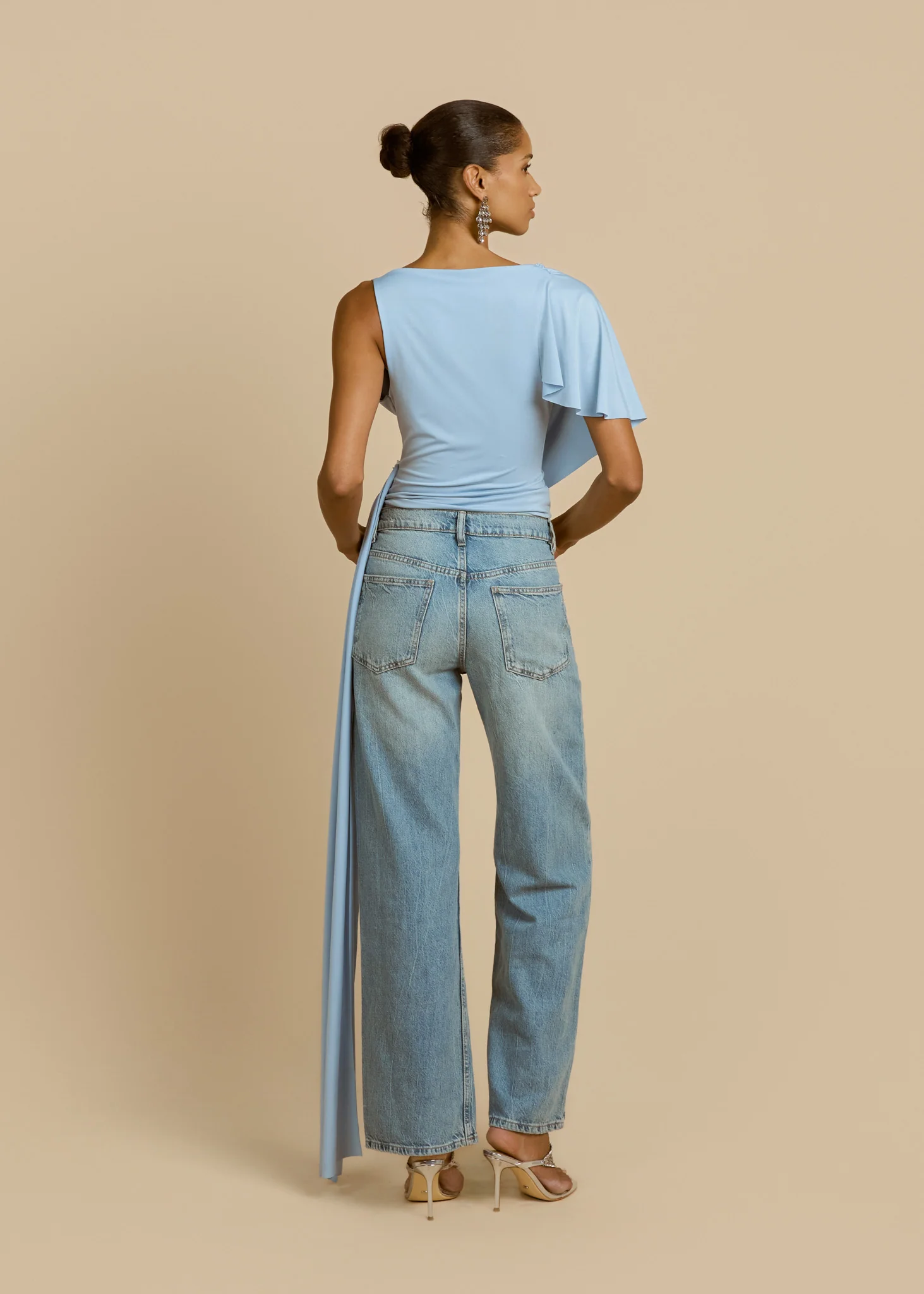 Sky Drift Asym Wrap Top