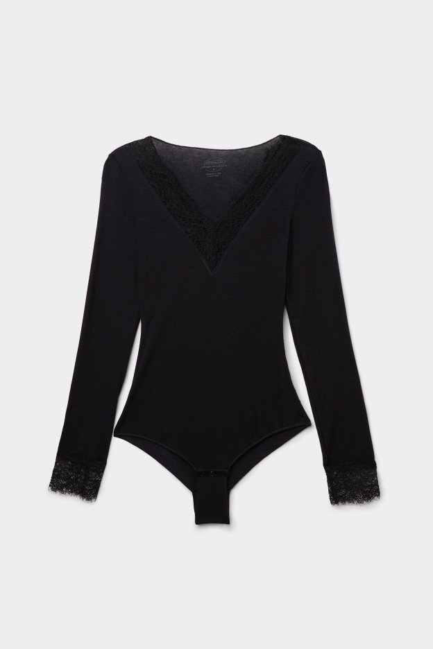 Noir Lace Whisper Bodysuit
