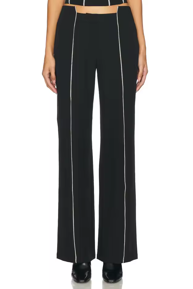 Graphic Line Straight Pants